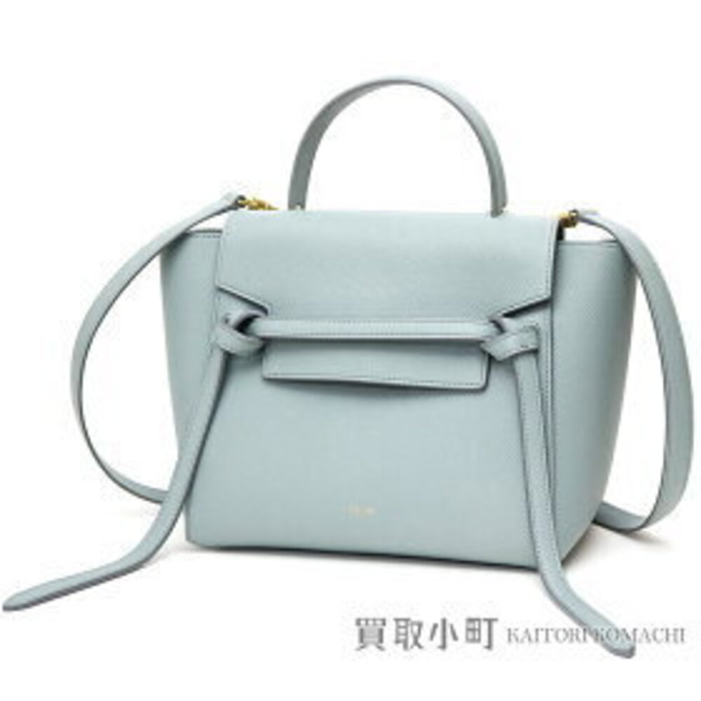 Celine Belt Bag Handbag Blue Grained Calfskin Shoulder Tote Luggage